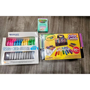 Crayola Color Caddy, Art Set Craft Supplies/12ct Westcot Scissors/ Crayons Kids